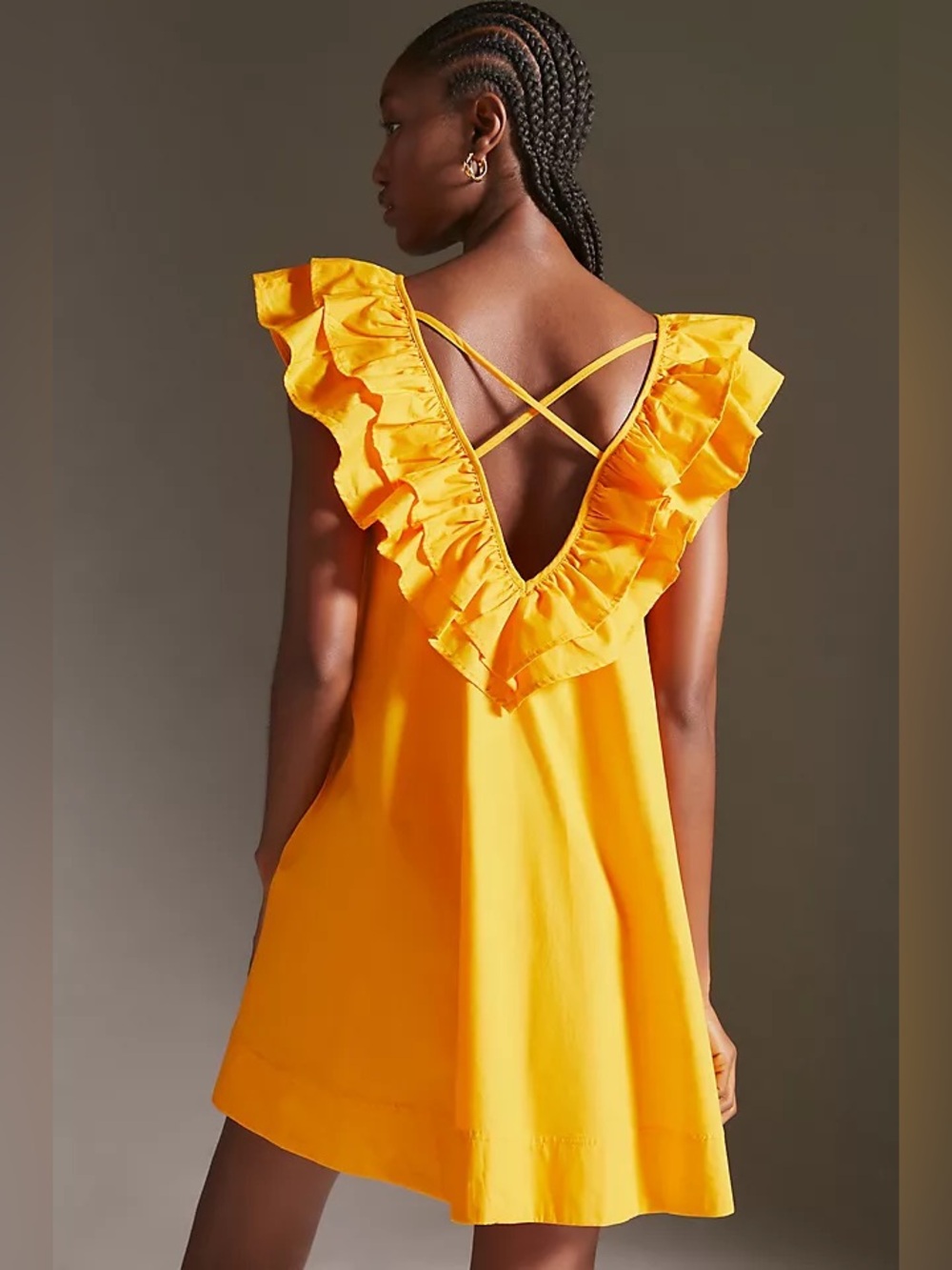 Maeve Ruffle Tunic Mini Dress